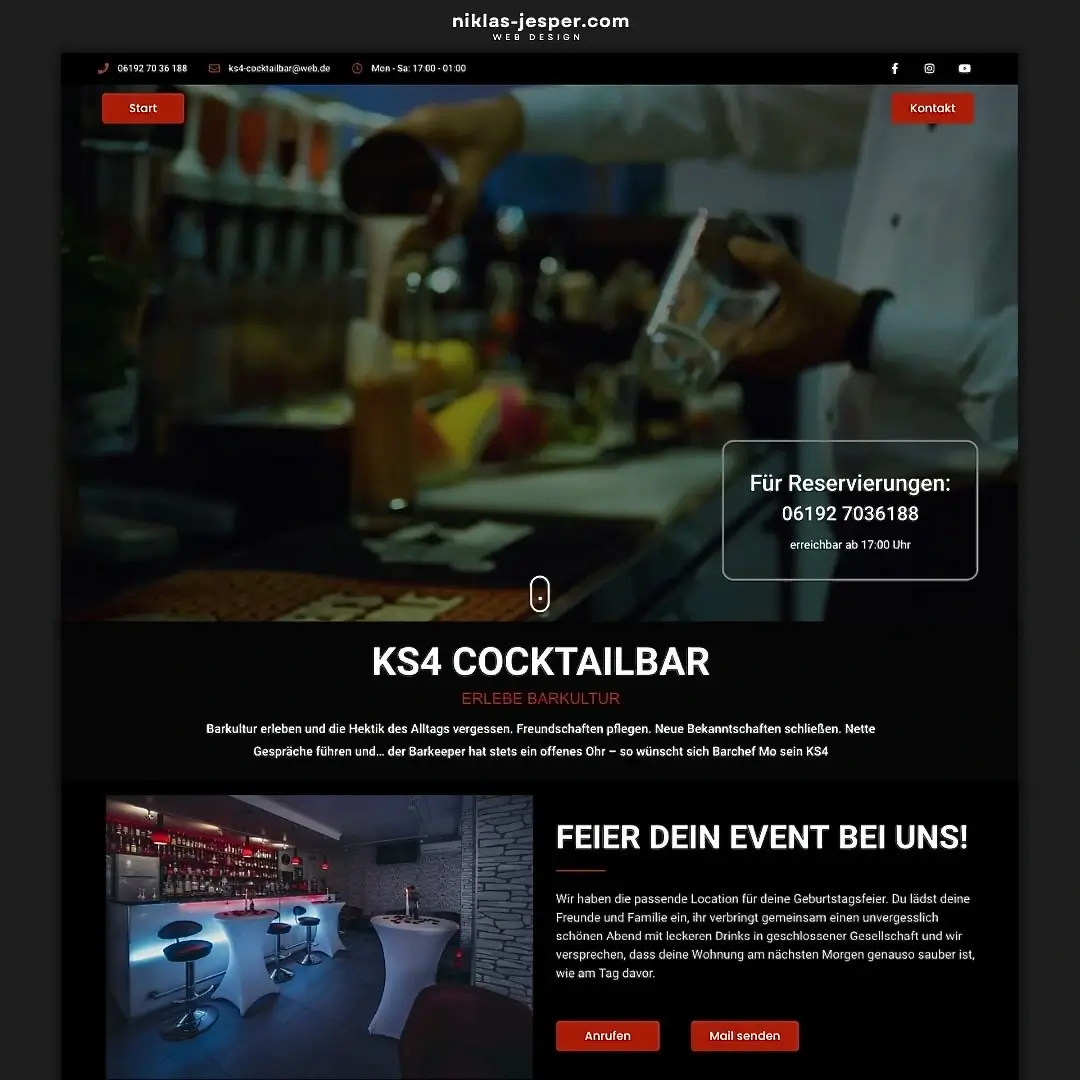 Ny hemsida för Cocktailbar Ks4